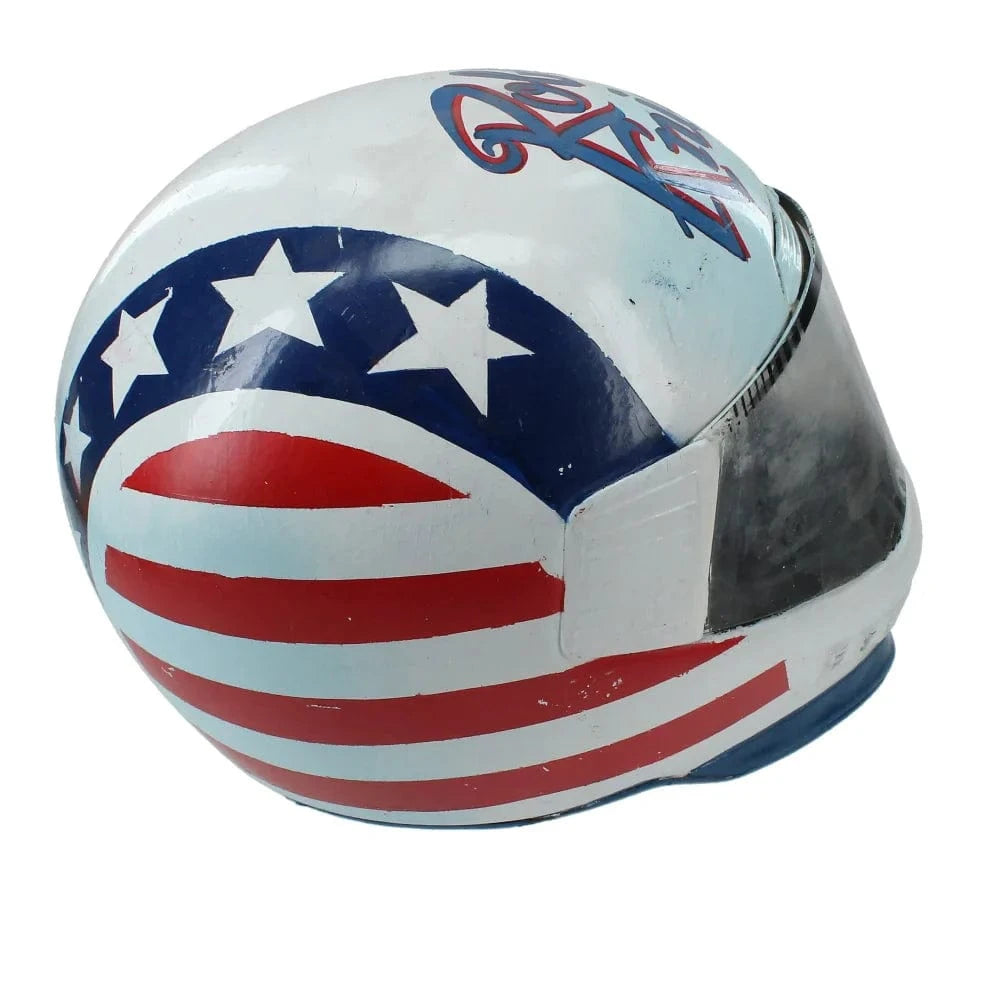 selling my shoei helmet to pawn shop Robbie Knievel Original Steve Kaufman Hand Painted Helmet Artwork 1/1 – Gold & Silver Pawn Shop