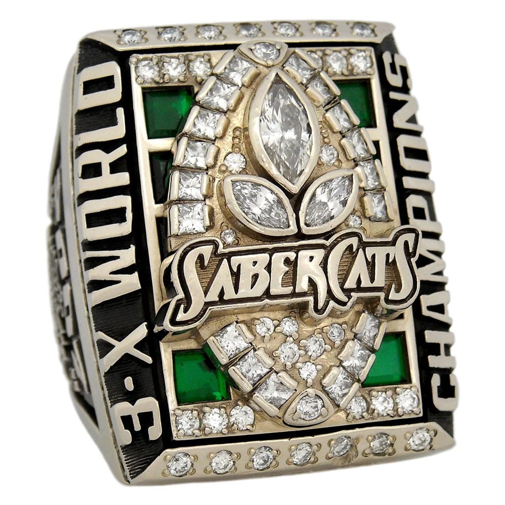 2007 San Jose SabreCats Arena Football Championship Ring Gold & Silver Pawn Shop