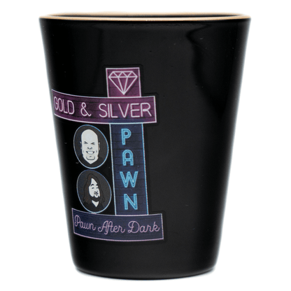 Gold & Silver "Pawn After Dark" Shot Glass Gold & Silver Pawn Shop