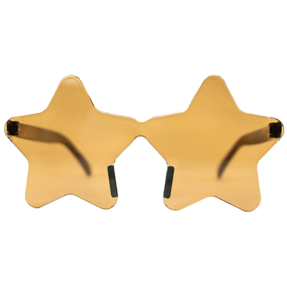 Gold & Silver Pawn Shop Sunglasses - Rimless Star Shaped Gold & Silver Pawn Shop