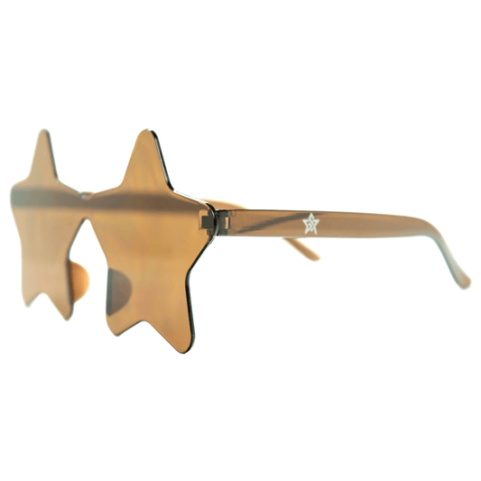 Gold & Silver Pawn Shop Sunglasses - Rimless Star Shaped Gold & Silver Pawn Shop