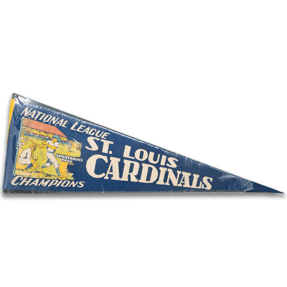 Vintage St. Louis Cardinals Pennant Gold & Silver Pawn Shop