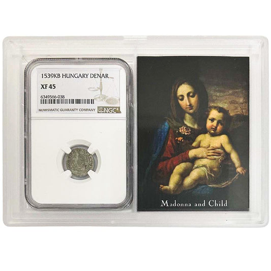 "Madonna & Child" Hungarian Coin from the 1500's