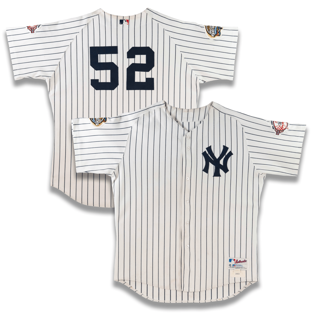 New York Yankees 2003 World Series Jose Contreras Game Worn Jersey Gold & Silver Pawn Shop