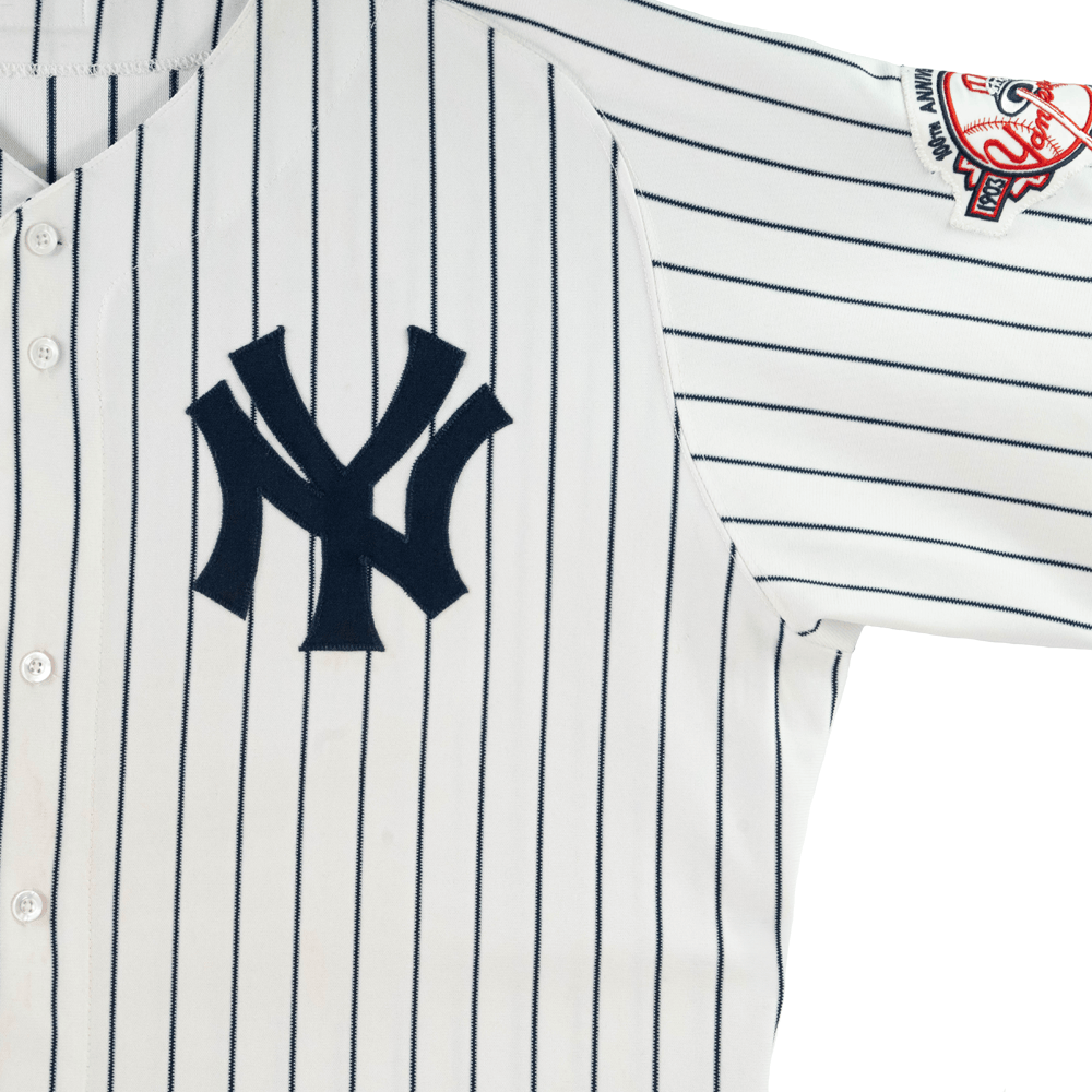 New York Yankees 2003 World Series Jose Contreras Game Worn Jersey Gold & Silver Pawn Shop