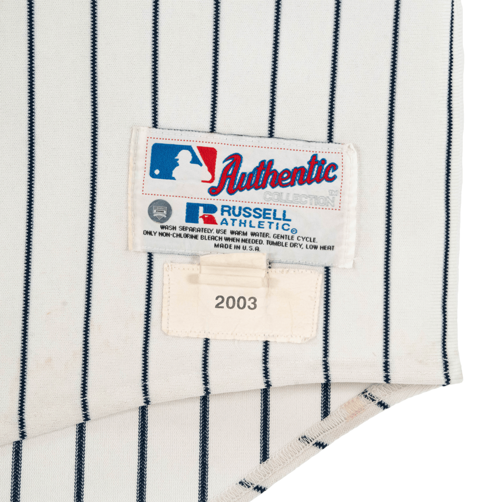 New York Yankees 2003 World Series Jose Contreras Game Worn Jersey Gold & Silver Pawn Shop
