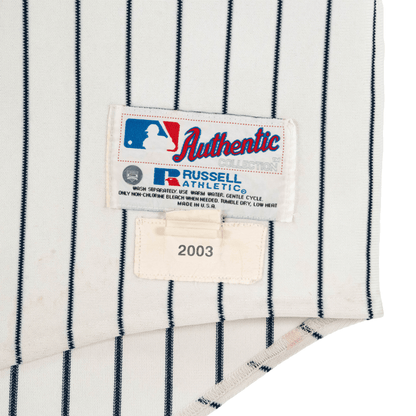 New York Yankees 2003 World Series Jose Contreras Game Worn Jersey Gold & Silver Pawn Shop
