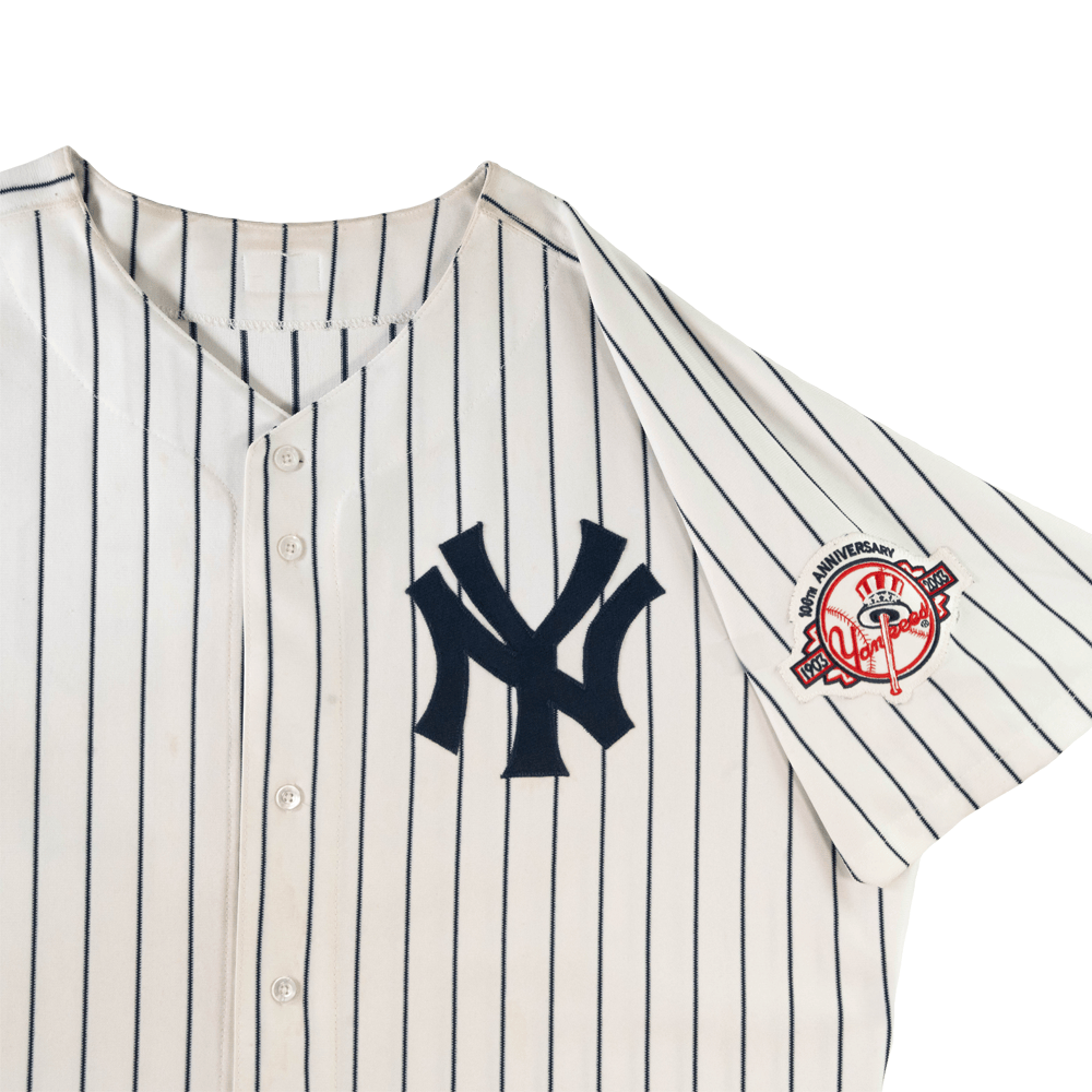 New York Yankees 2003 World Series Jose Contreras Game Worn Jersey Gold & Silver Pawn Shop