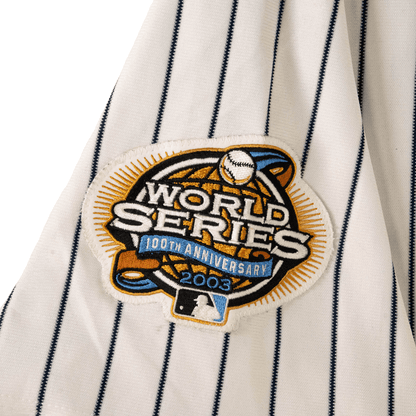 New York Yankees 2003 World Series Jose Contreras Game Worn Jersey Gold & Silver Pawn Shop