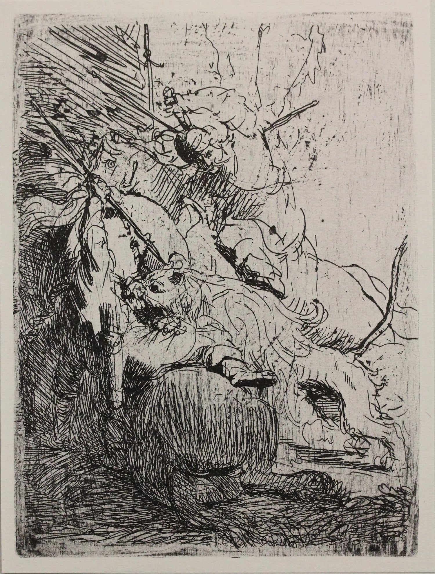 Rembrandt Van Rijn; The Small Lion Hunt (One Lion)