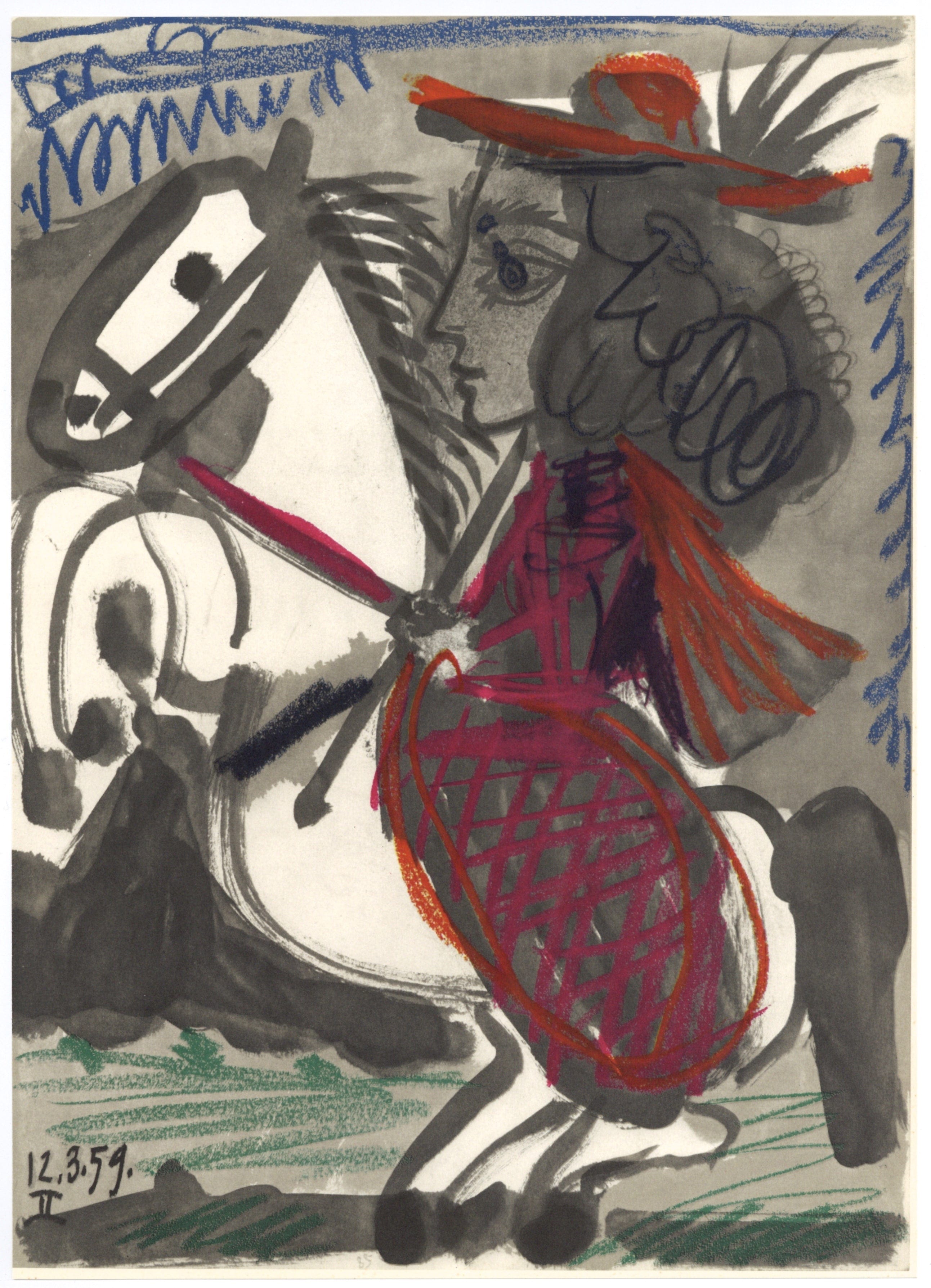 Pablo Picasso: Untitled 09 from Toros y Toreros, 1961 – Gold