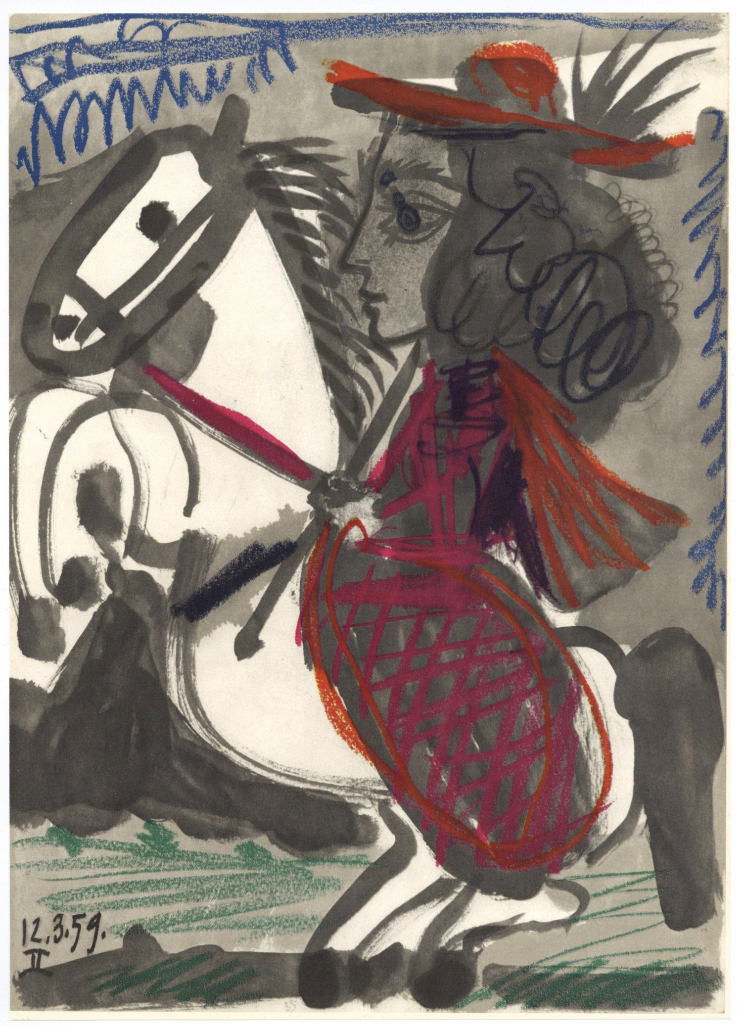 Pablo Picasso lithograph 1961 Toros y toreros 