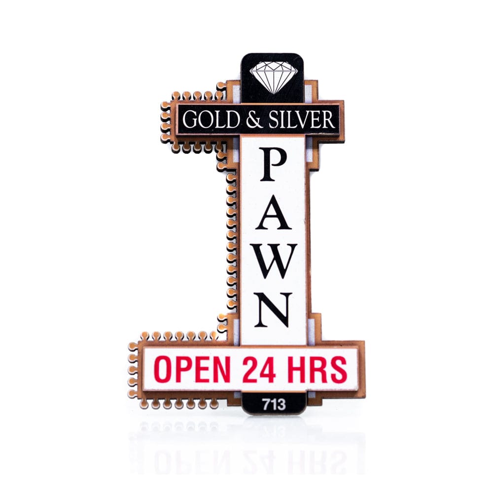 Wooden Gold & Silver Pawn Magnets G S Pawn Store Sign Wooden