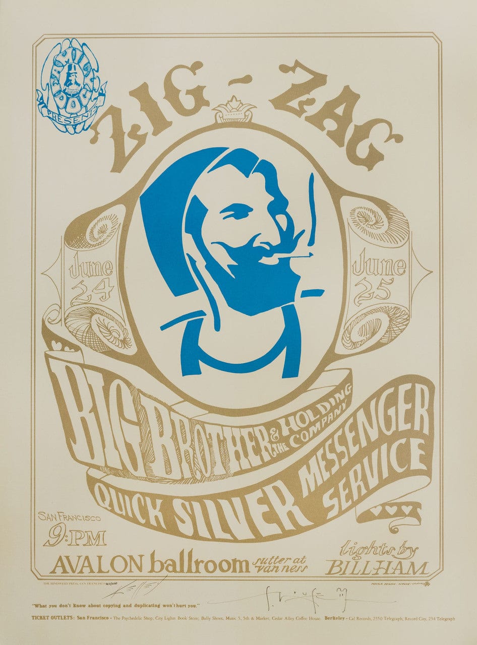 Zig Zag Man Big Brother & The Holding Company Concert Poster 1