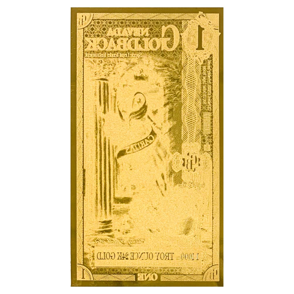 1 Nevada Goldback Aurum Gold Note Back