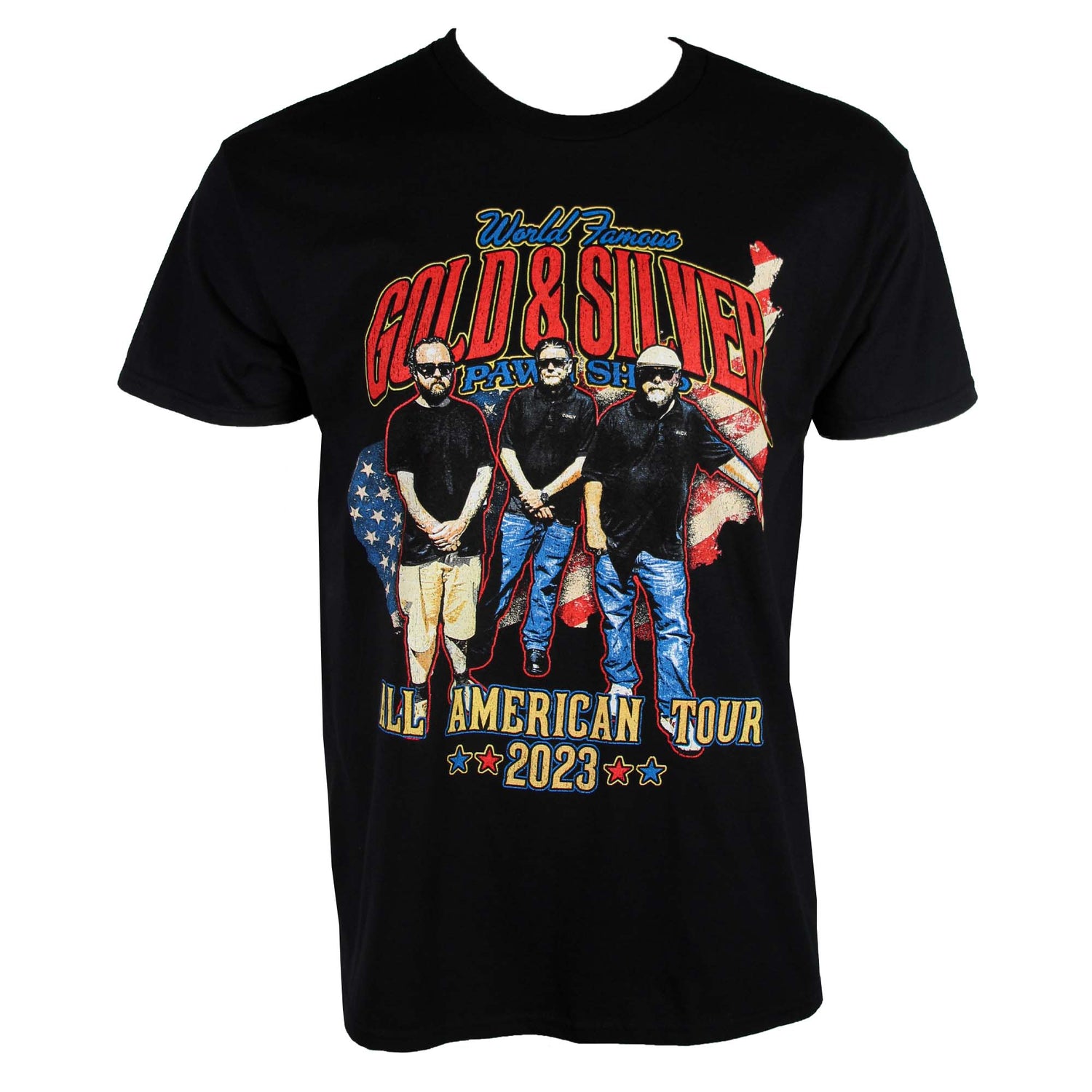 2023 Gold & Silver Pawn Shop "All American Tour" T-Shirt ZOOM