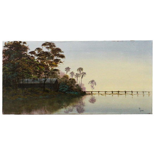Shirley Hood Loeffler - Sunrise at the Pier Art G S Pawn