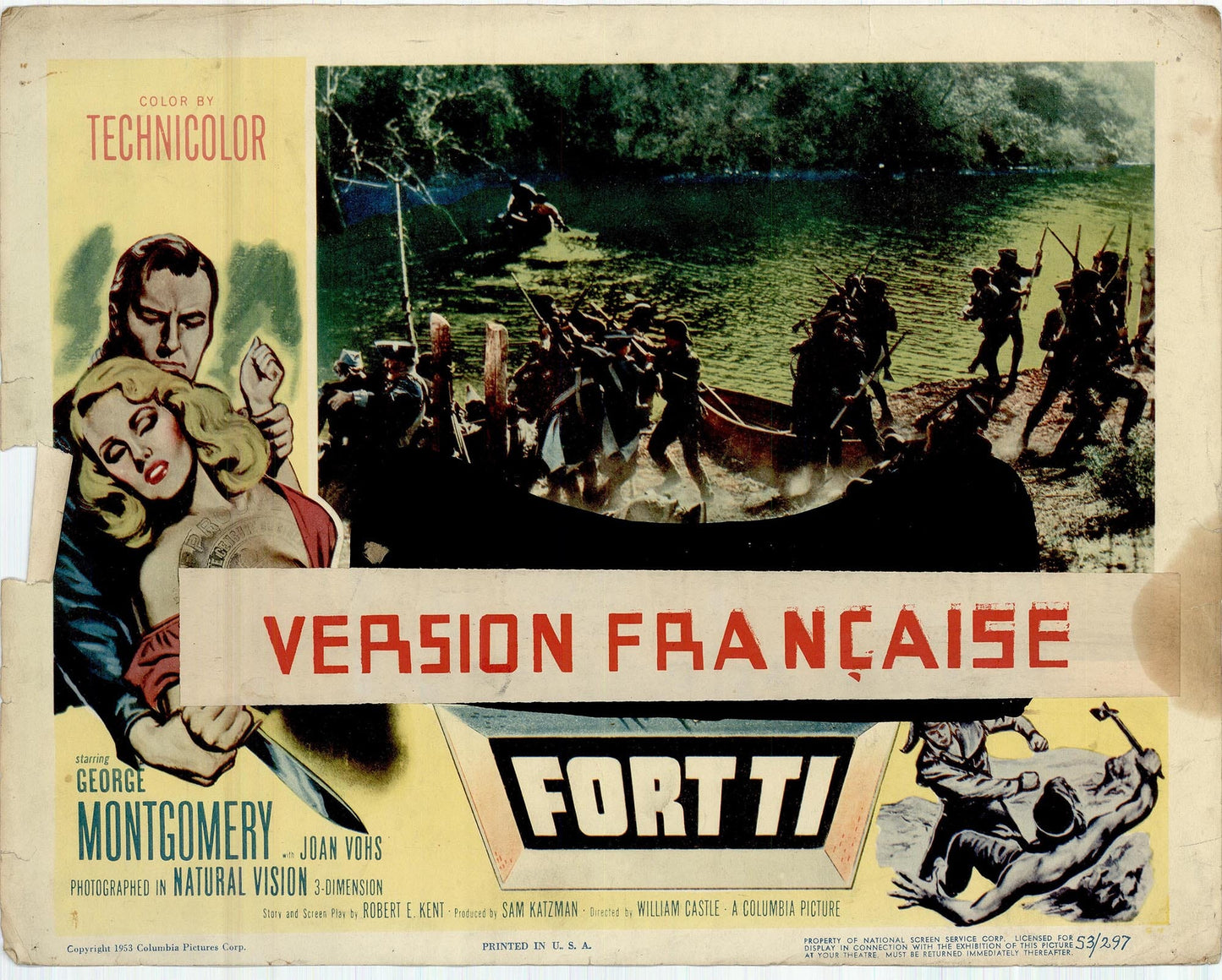 3 Dimensions Fort Ti Movie Lobby Card