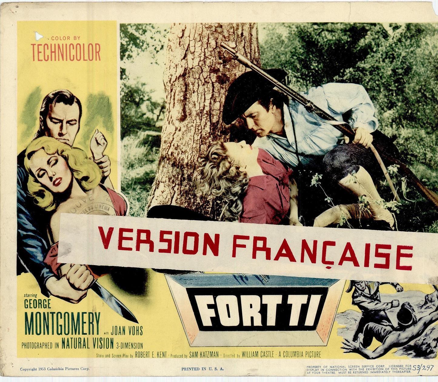 3 Dimensions Fort Ti Movie Lobby Card