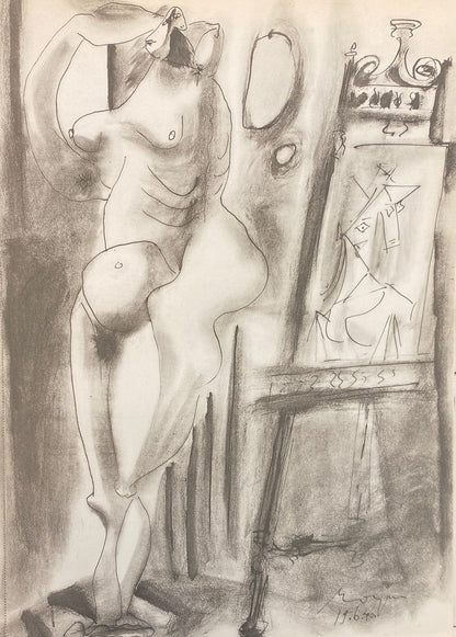 Pablo Picasso; Untitled from Carnet de Dessins Cahiers d'Art, Paris – 1948