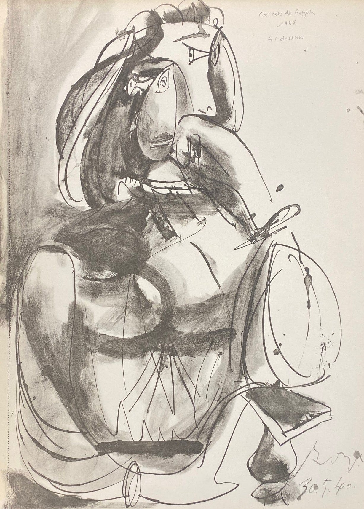 Pablo Picasso; Untitled from Carnet de Dessins Cahiers d'Art, Paris - 1948