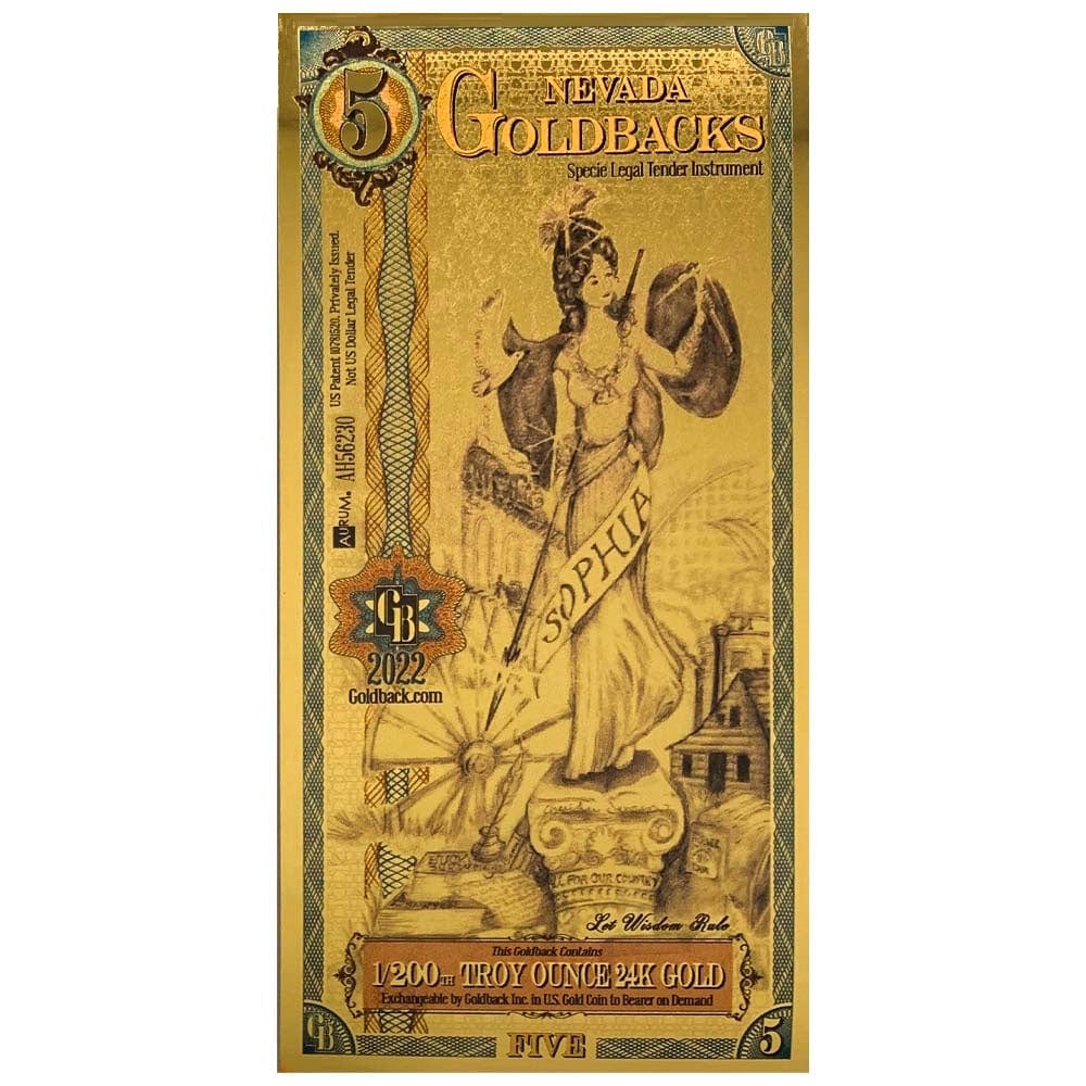 Nevada Goldbacks 1/200 oz 24K Gold Foil Aurum Note – Gold & Silver Pawn ...