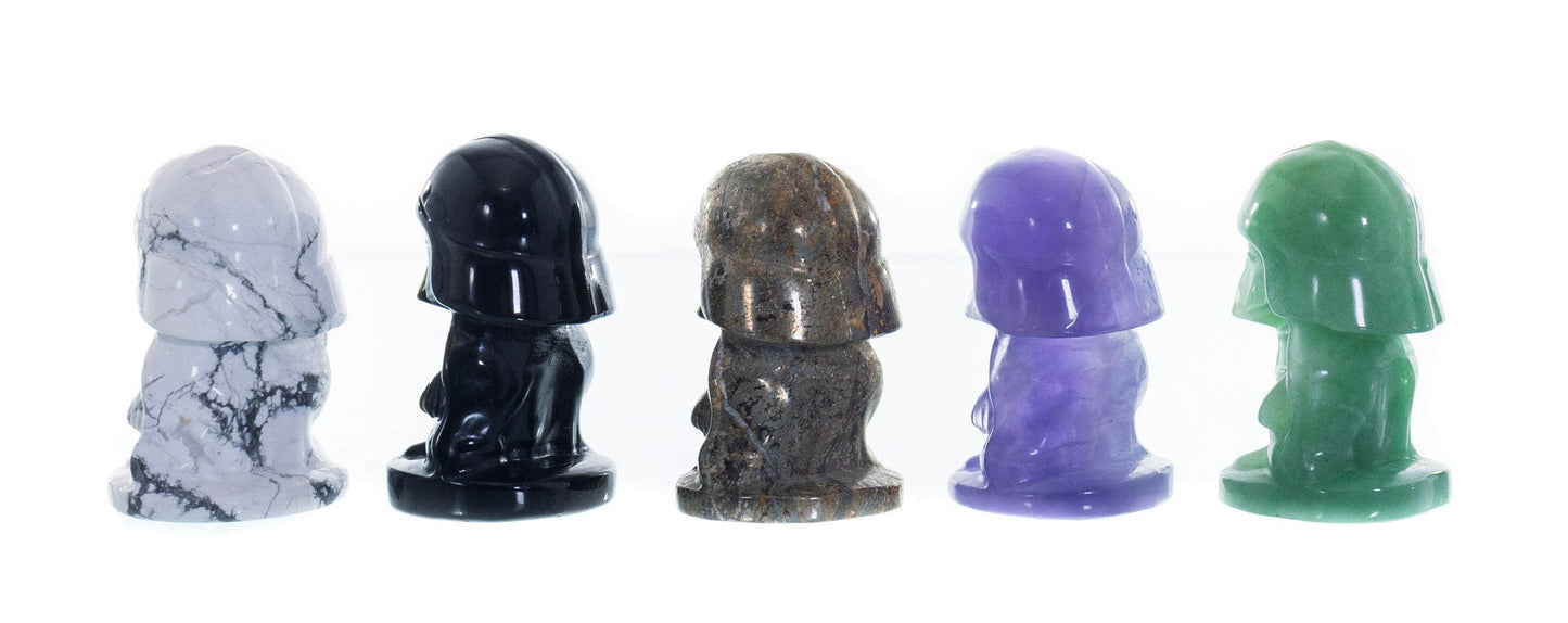 Handmade Darth Vader Stone Figurines Side View