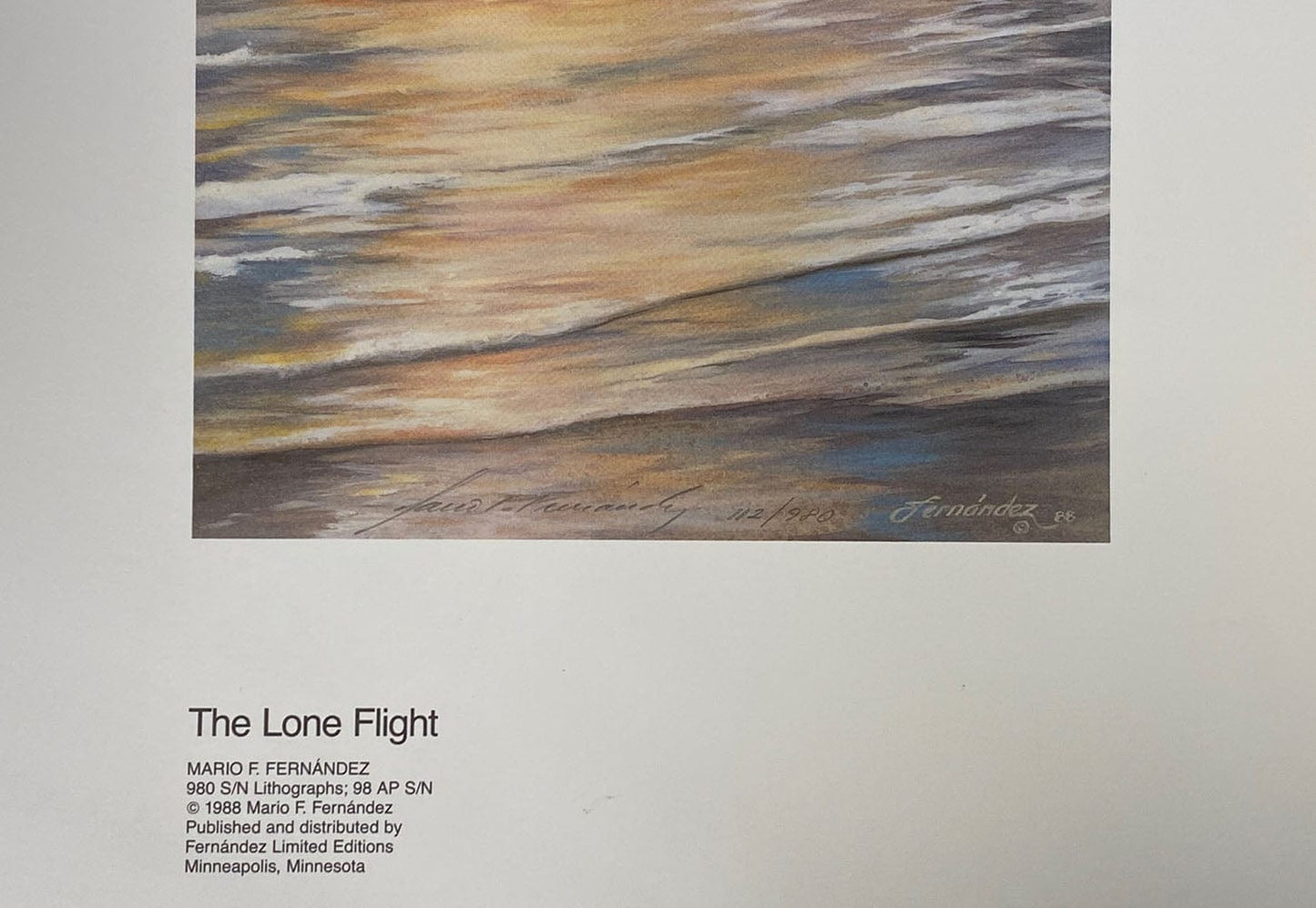 Mario F Fernandez; "The Lone Flight"
