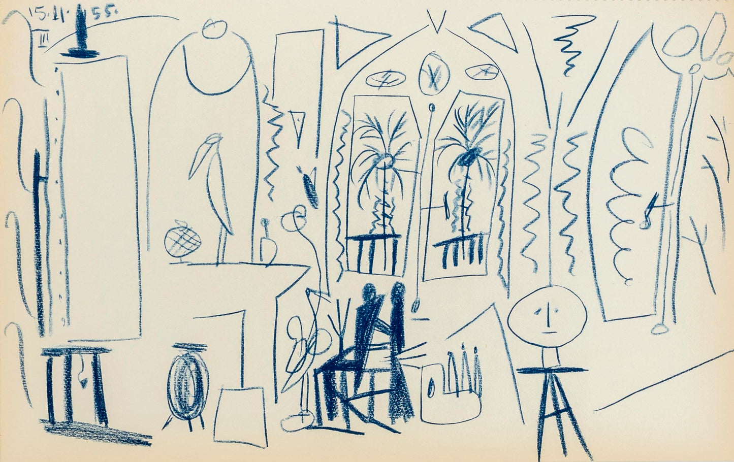 Pablo Picasso; Untitled from Carnet de la Californie XIII