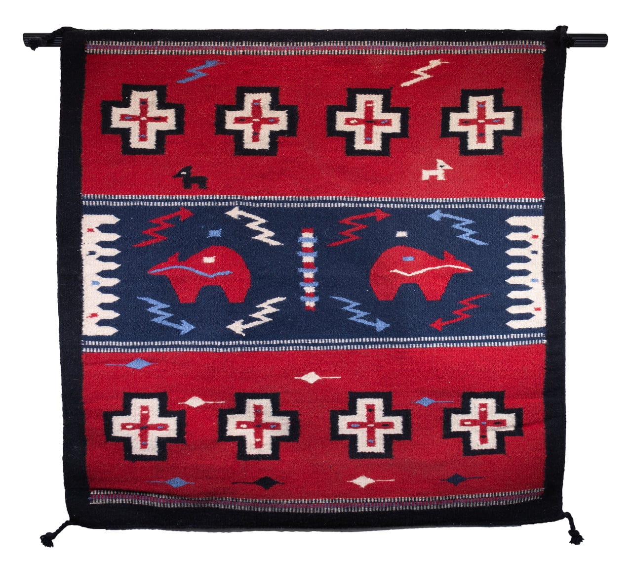 Navajo Antique Throw Rug Front