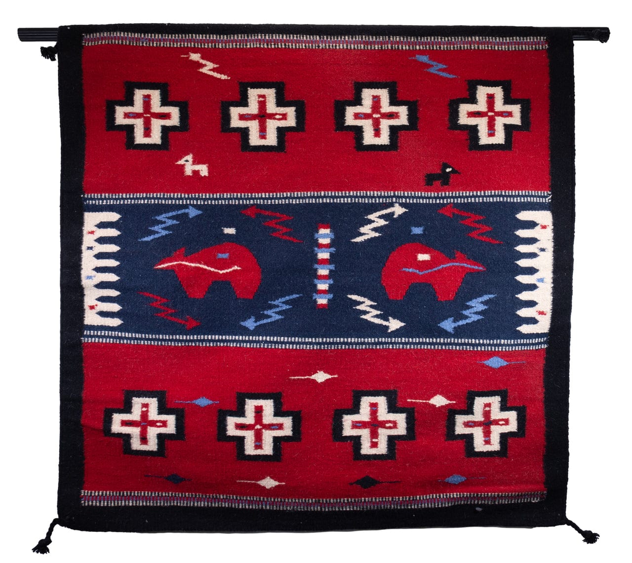 Navajo Antique Throw Rug Details