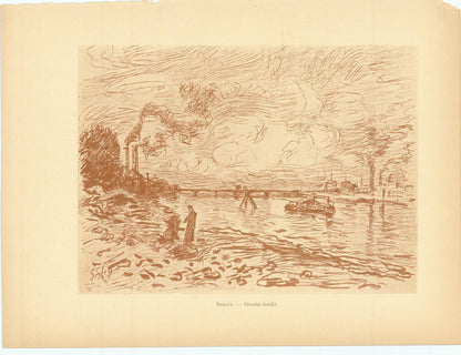 Alfred Sisley - Dessin Inedit