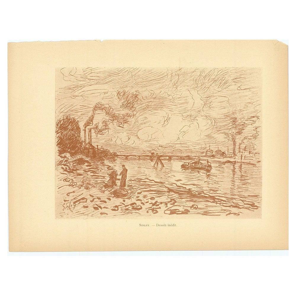 Alfred Sisley - Dessin Inedit