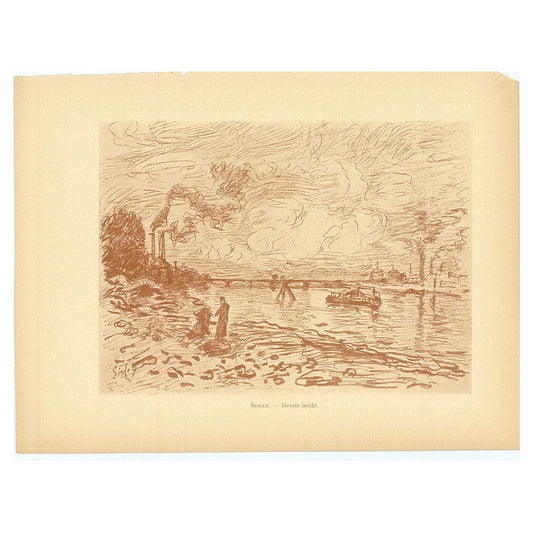 Alfred Sisley - Dessin Inedit