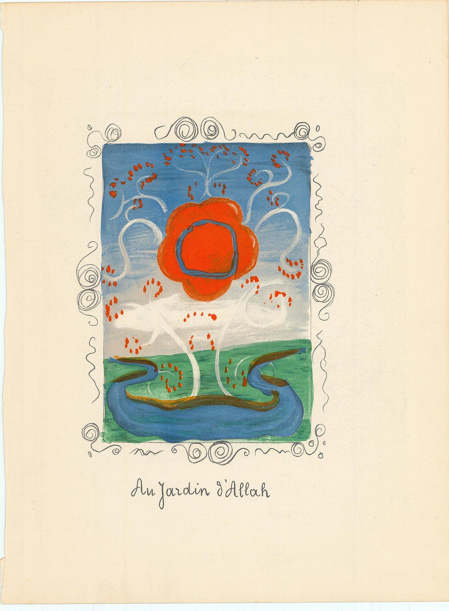 Verve Review Andre Derain - Au Jardin D'Allah ZOOM Verve Vol. 1 No. 4 lithograph