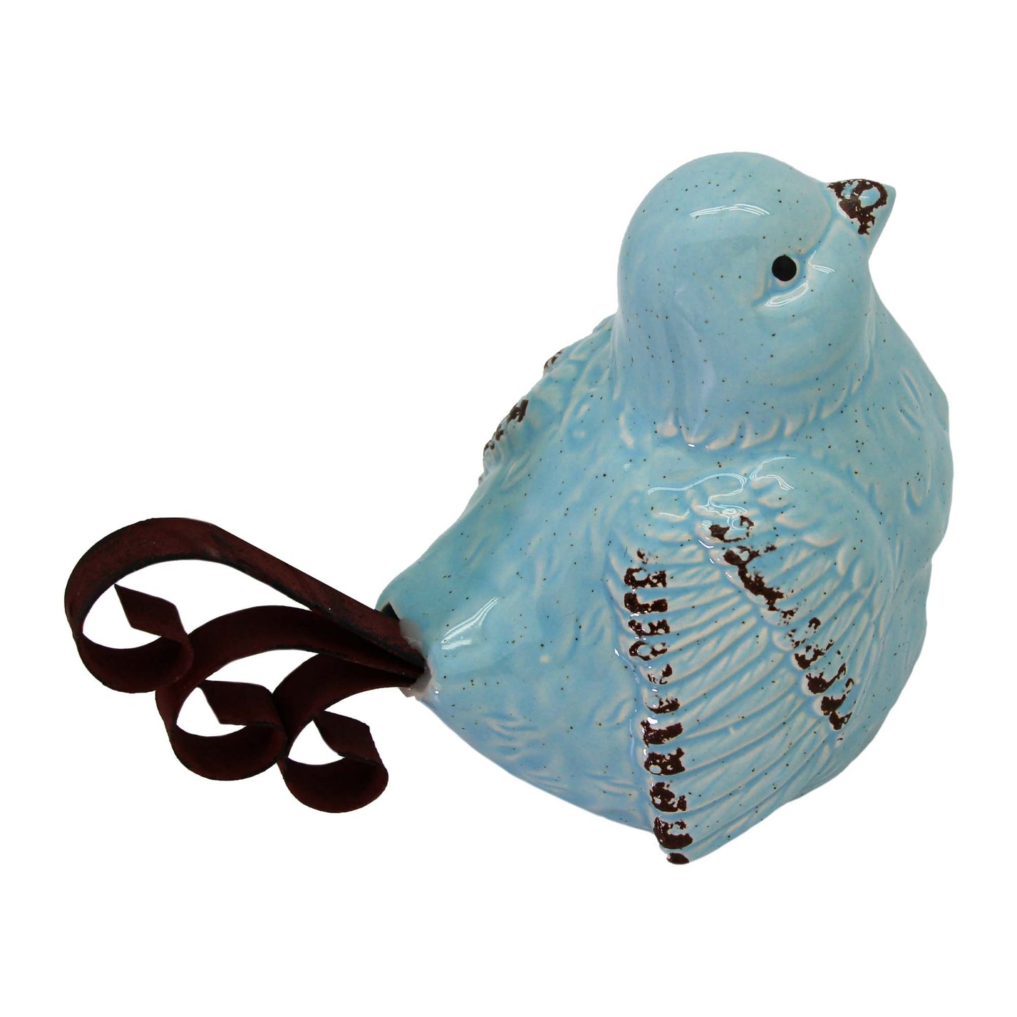SPI Home Blue Ceramic Bird ZOOM