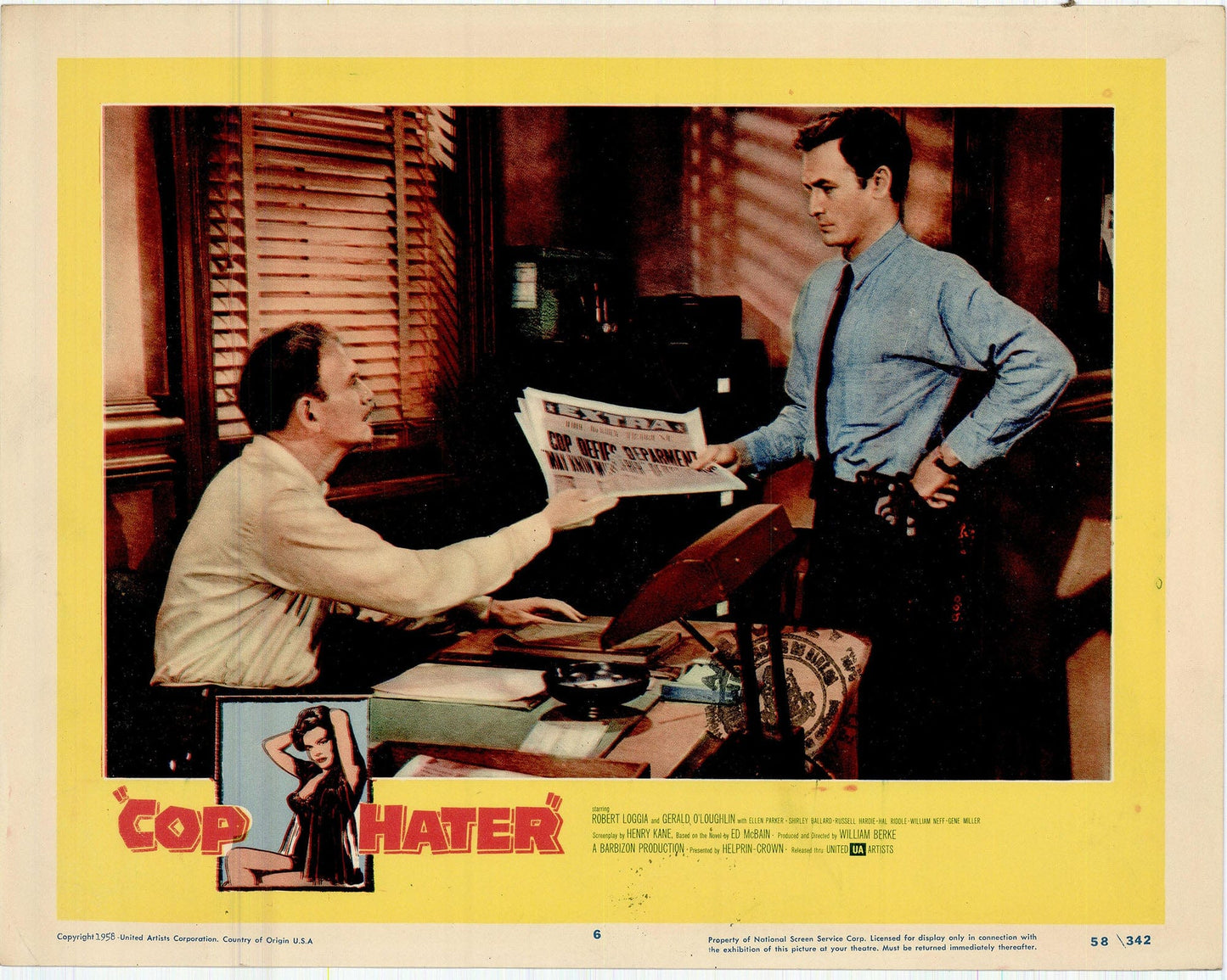 Cop Hater Movie Lobby Card