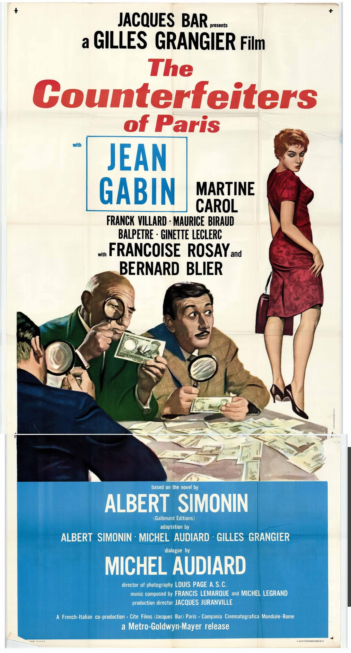 Counterfeiters of Paris - Classic 2 Panel Movie Poster