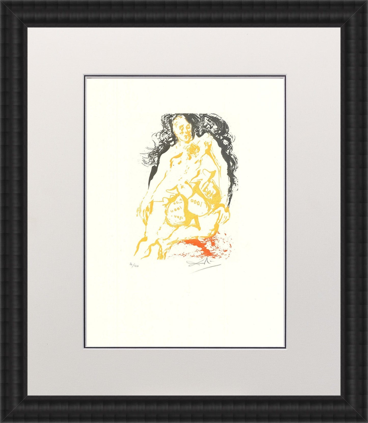 Salvador Dali - Avarice from the Eight Deadly Sins Portfolio Framed