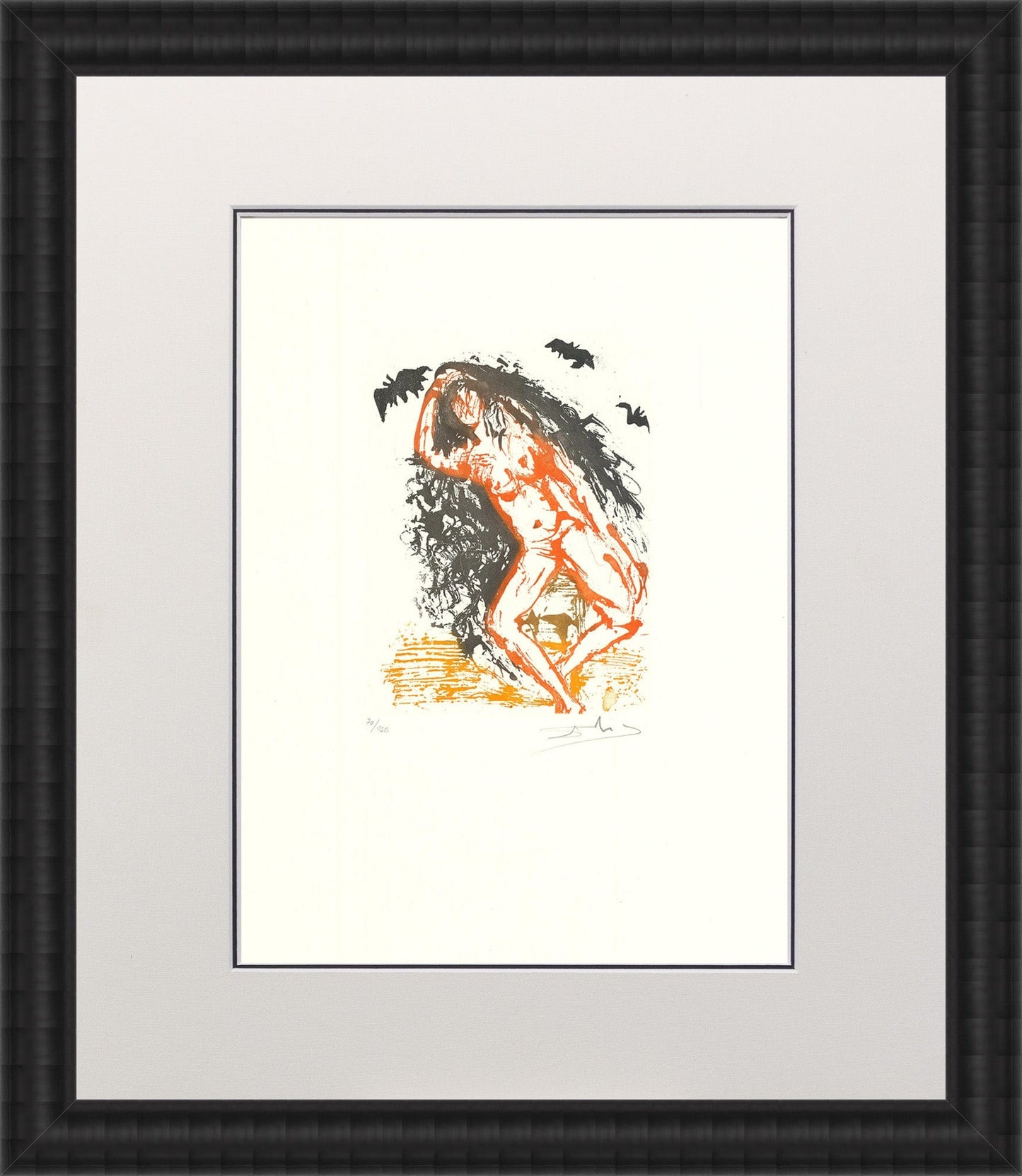 Salvador Dali - Sloth from the Eight Deadly Sins Portfolio Framed