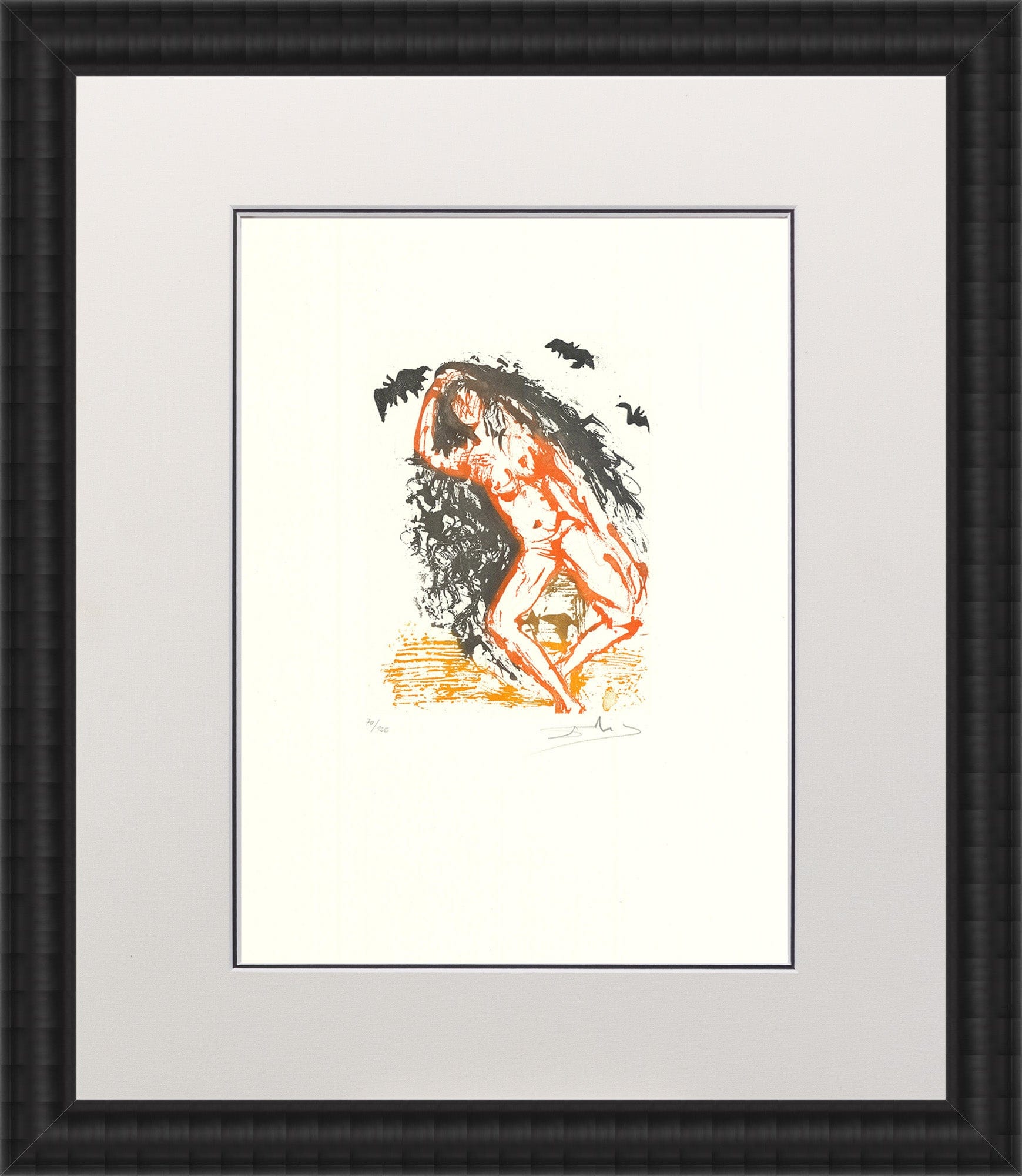 Salvador Dali - Sloth from the Eight Deadly Sins Portfolio Framed