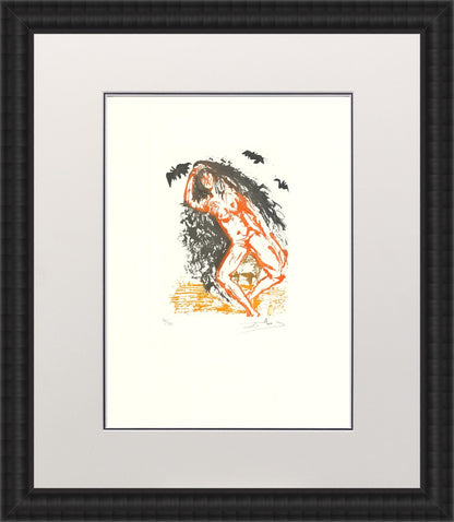 Salvador Dali - Sloth from the Eight Deadly Sins Portfolio Framed