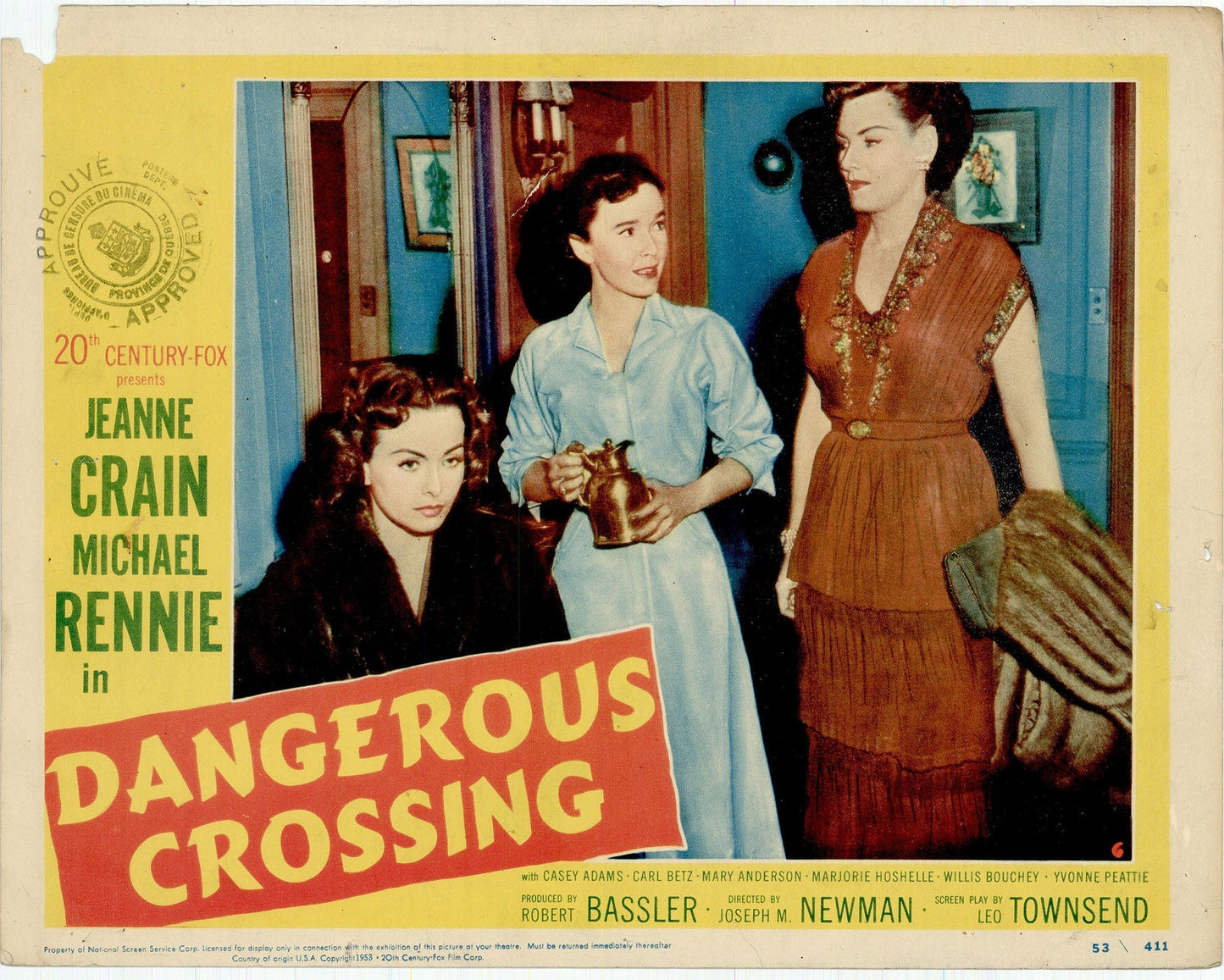 Dangerous Crossing Movie Lobby Card