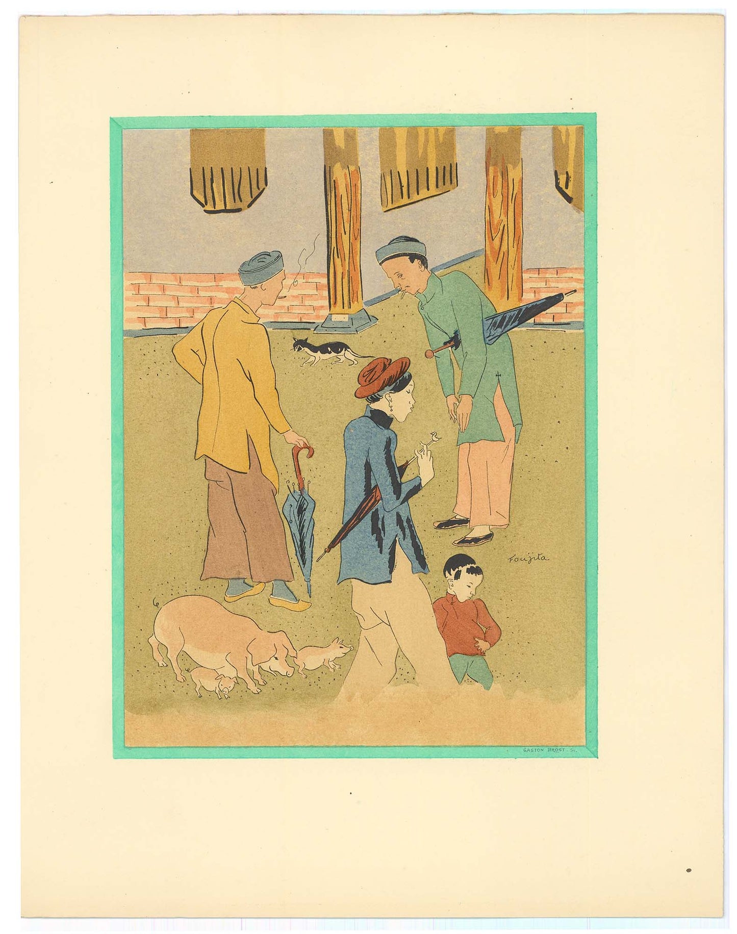 Léonard Tsuguharu Foujita; A Scroll Art G S Pawn