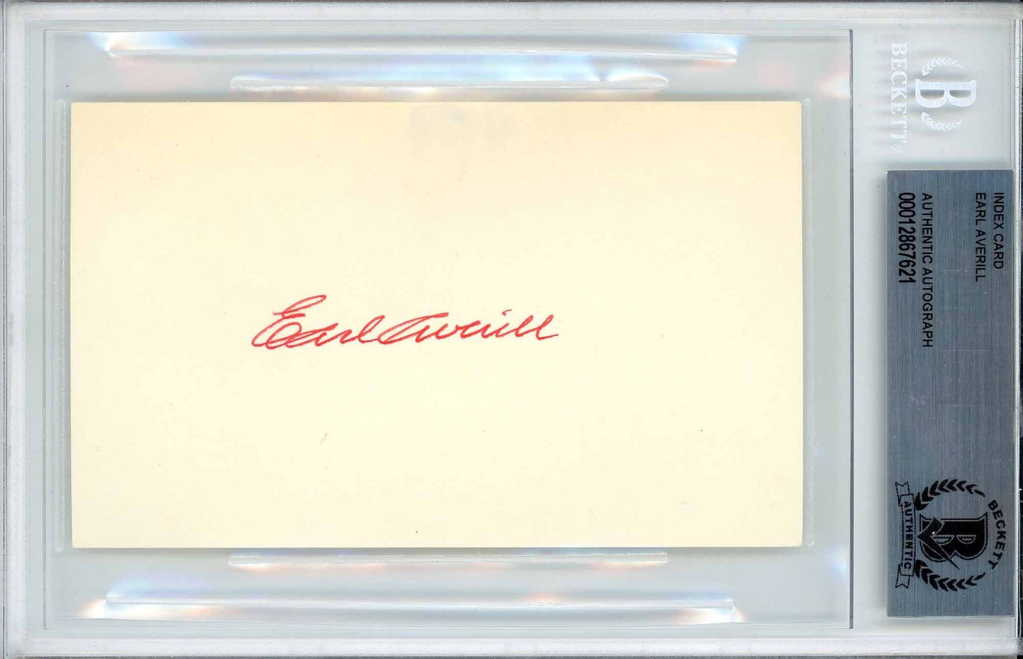 Earl Averill - Beckett Authenticated Autograph