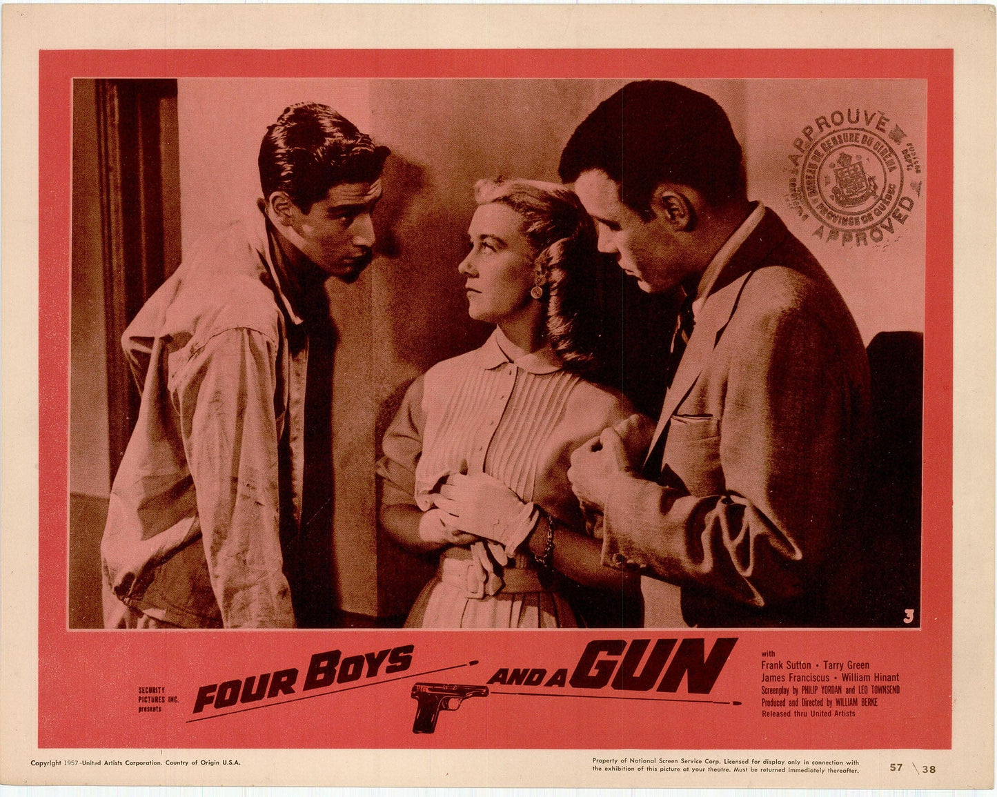 Four Boys and a Gun Movie Lobby Card
