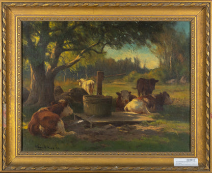 William Howe; Art Pastoral Landscape Framed