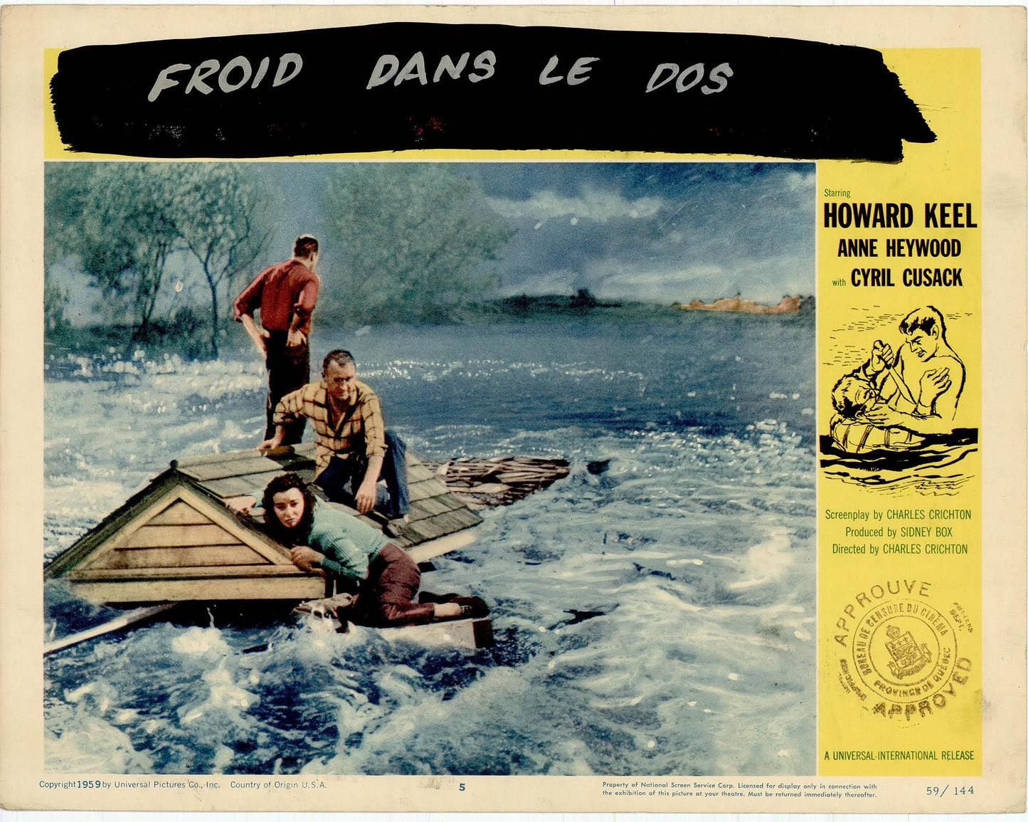 Flood of Fear (Froid dans le dos) Movie Lobby Card
