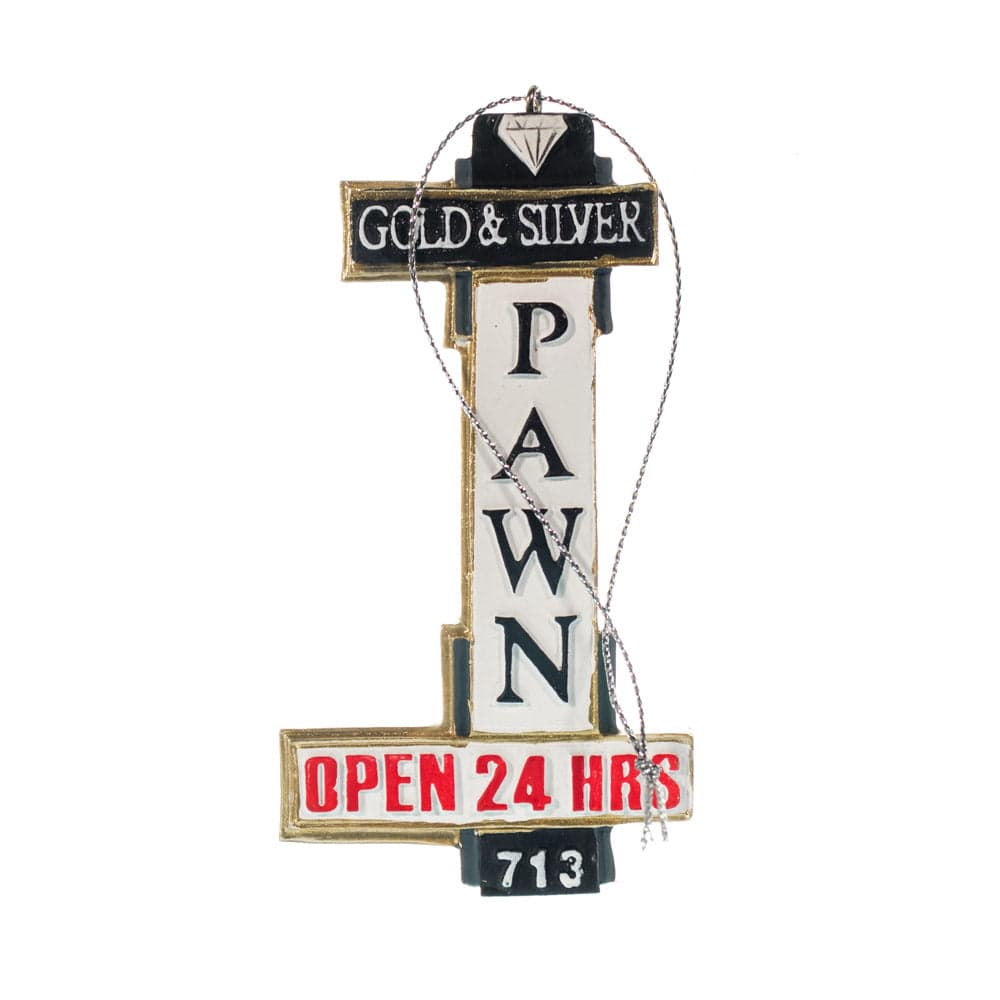 Gold & Silver Pawn Shop Sign Ornament Thumbnail