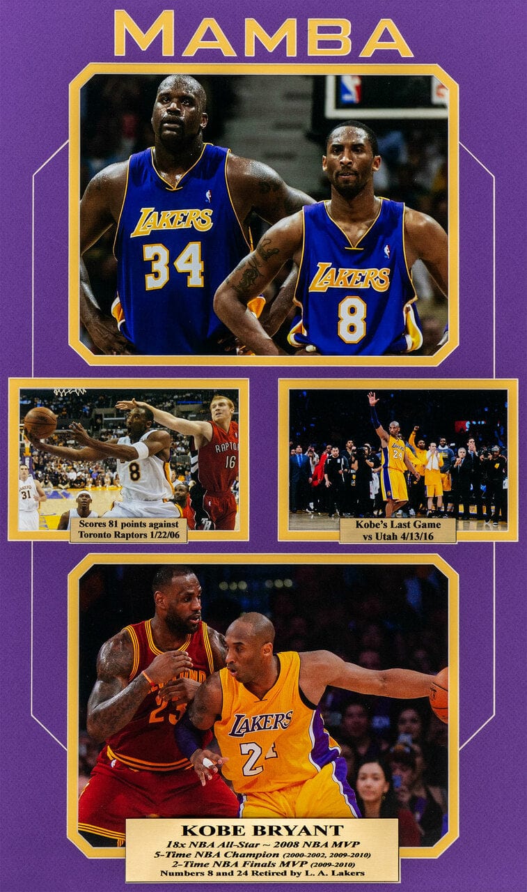 Lebron James Los Angeles Lakers Dunk Kobe Tribute Art Photo -  Norway
